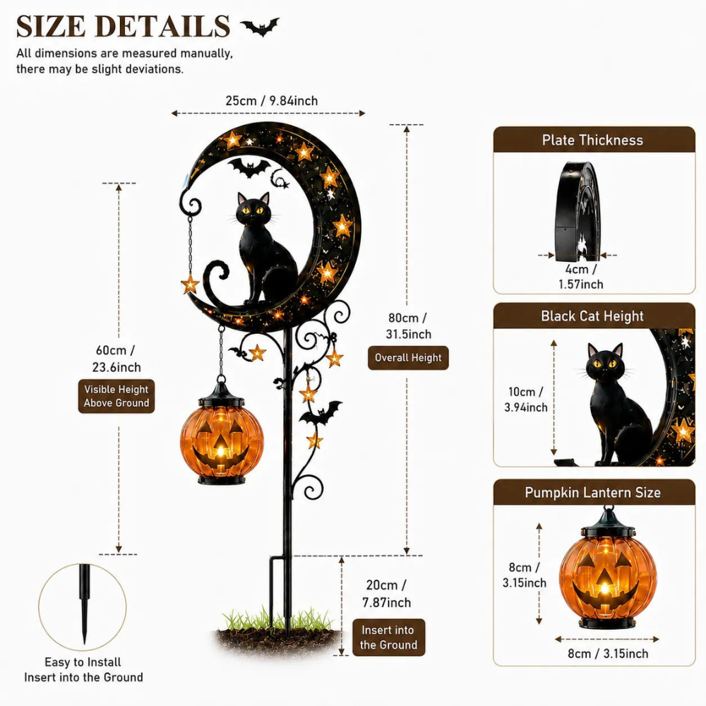 π Pumpkin Moon Glow β Solar Halloween Garden Stake Light