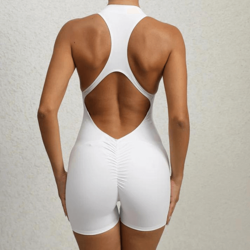 Frumosa™ Zipper Tracksuit Pad Short Jumpsuit