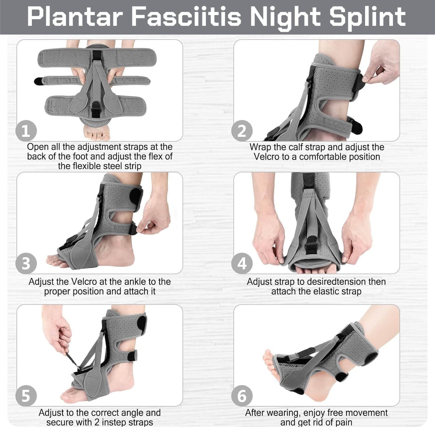 Orthopedic Night Splint for Plantar Fasciitis & Heel Pain