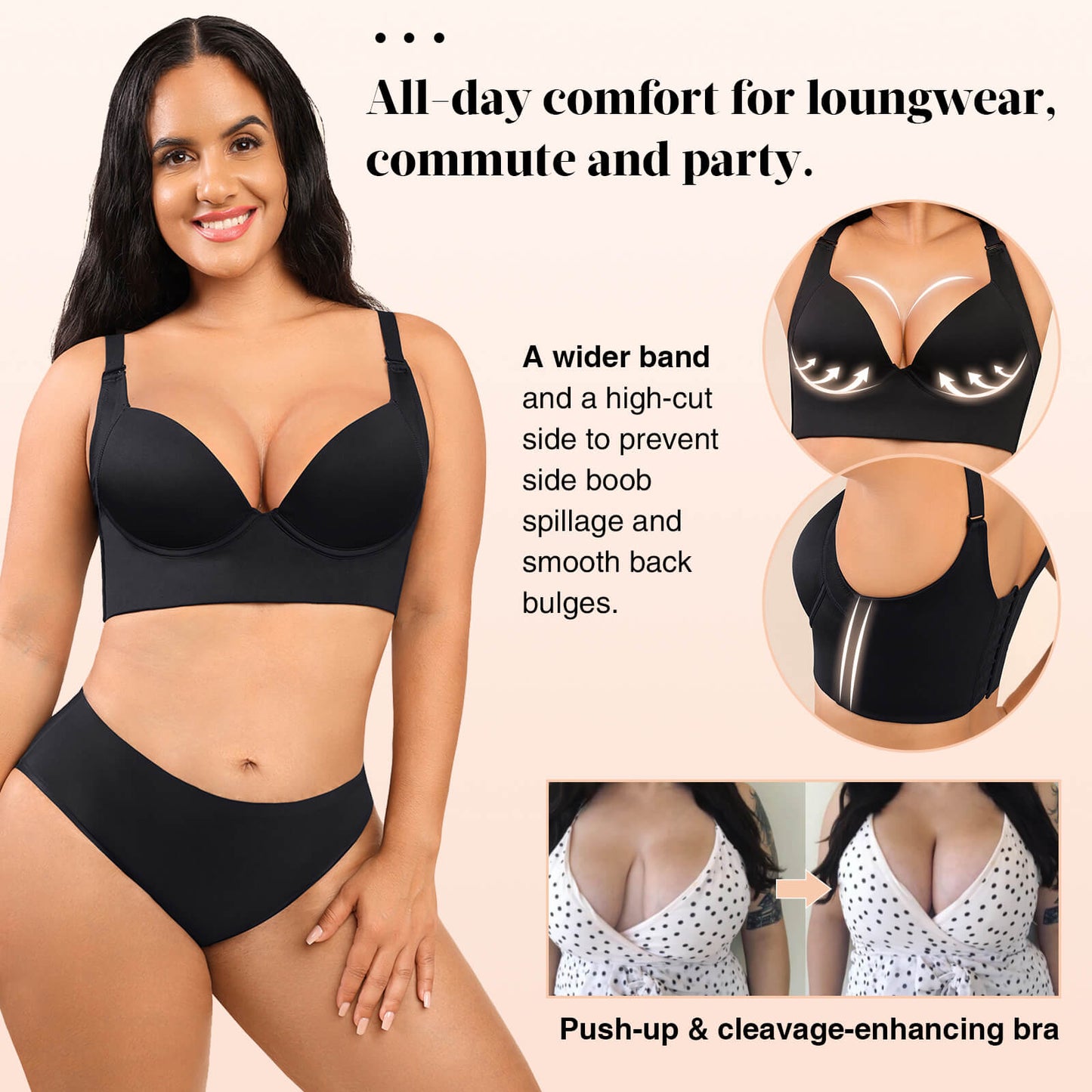 Adjustable Smoothing Full Coverage Bra